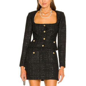 Assignment Tweed Black Bianca Jacket Size XS